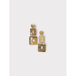 SCARPY CREATION BOUCLES OREILLES FORME CARRE<br>Or