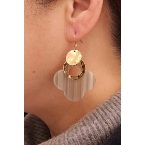 SCARPY CREATION BOUCLE OREILLE RESINE<br>Beige