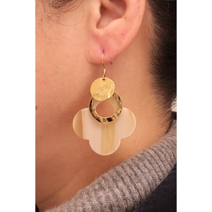SCARPY CREATION BOUCLE OREILLE RESINE<br>Naturel