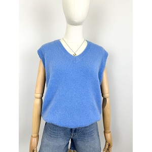 SCARPY CREATION PULL V SANS MANCHE ALPAGA<br>Bleu