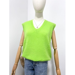 SCARPY CREATION PULL V SANS MANCHE ALPAGA<br>Vert