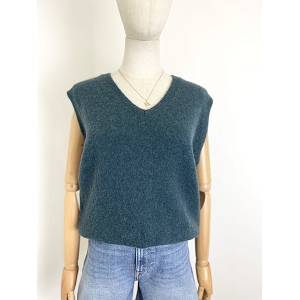 SCARPY CREATION PULL V SANS MANCHE ALPAGA<br>Bleu