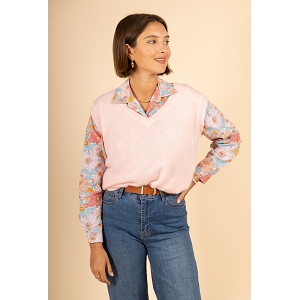 SCARPY CREATION PULL V SANS MANCHE ALPAGA<br>Rose