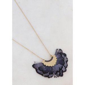 SCARPY CREATION COLLIER PLUME<br>Noir