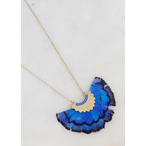 SCARPY CREATION COLLIER PLUME<br>Bleu