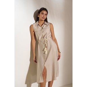 SCARPY CREATION ROBE LONGUE FLUIDE<br>Beige