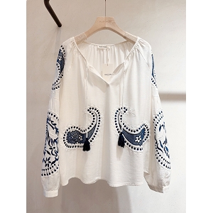  BLOUSE BRODEE BOHEME<br>Bleu