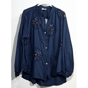  CHEMISE FLEUR BRODEE<br>Bleu
