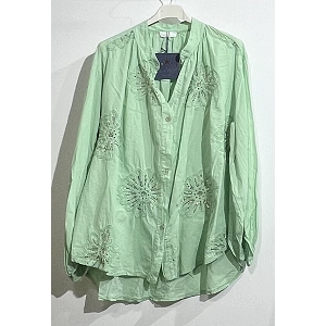 SCARPY CREATION CHEMISE FLEUR BRODEE<br>Vert