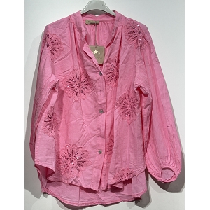 SCARPY CREATION CHEMISE FLEUR BRODEE<br>Rose