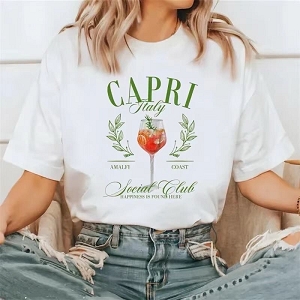  T SHIRT CAPRI<br>Blanc