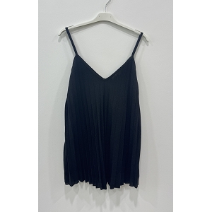 SCARPY CREATION DEBARDEUR PLISSE LUREX<br>Noir