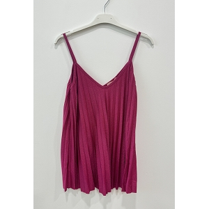 SCARPY CREATION DEBARDEUR PLISSE LUREX<br>Rose