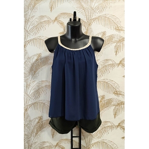 SCARPY CREATION TOP A BRETELLES TRESSES<br>Bleu