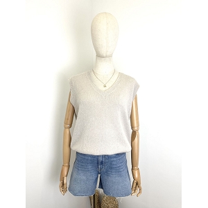 SCARPY CREATION PULL V SANS MANCHE ALPAGA<br>Beige