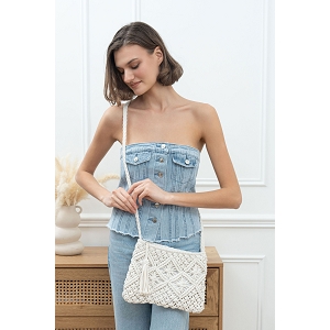  SAC BOHEME CROCHET<br>Blanc