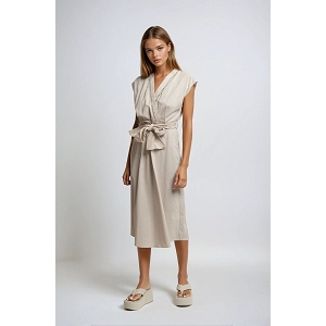  ROBE MIDI LIN<br>Beige