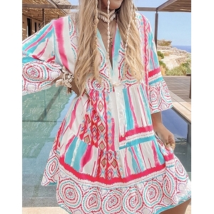 SCARPY CREATION ROBE COURTE EN VISCOSE<br>Rose