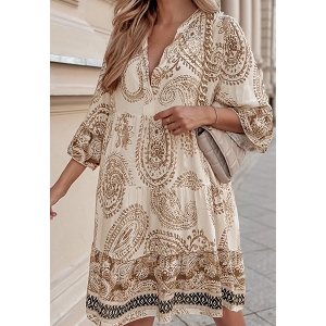 SCARPY CREATION ROBE COURTE EN VISCOSE<br>Beige