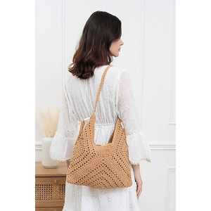 SCARPY CREATION SAC CABAS PORTEE EPAULE<br>Marron