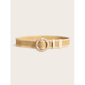 SCARPY CREATION CEINTURE ELASTIQUE RAFIA<br>Marron