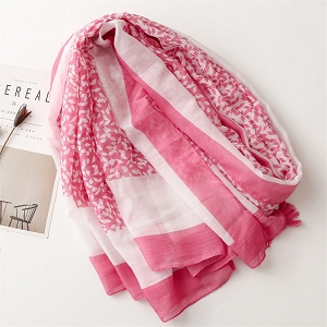 SCARPY CREATION FOULARD FLEURS POMPONS<br>Rose