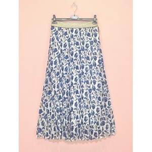 SCARPY CREATION JUPE LONGUE PLISSE<br>Bleu