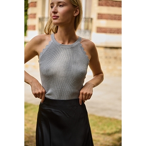  DEBARDEUR LUREX<br>Gris