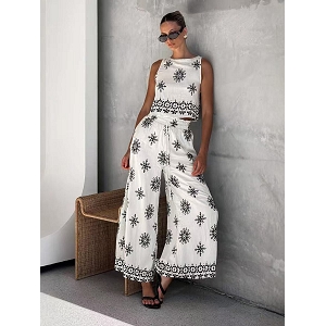  COMPLET GILET PANTALON<br>Blanc