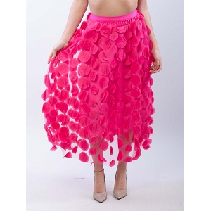 SCARPY CREATION JUPE LONGUE TULLE A POIS<br>Rose