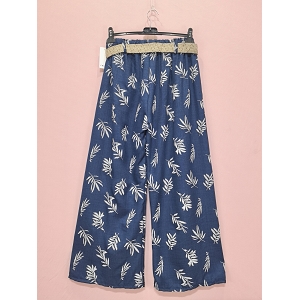 SCARPY CREATION PANTALON AMPLE CEINTURE<br>Bleu