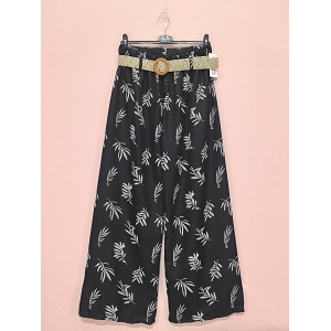SCARPY CREATION PANTALON AMPLE CEINTURE<br>Noir