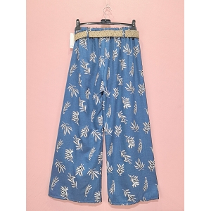 SCARPY CREATION PANTALON AMPLE CEINTURE<br>Bleu