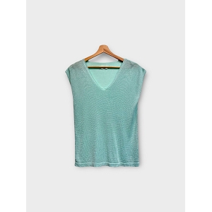 SCARPY CREATION T SHIRT LUREX COL V<br>Vert
