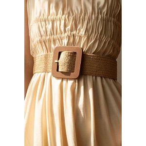  CEINTURE PAILLE RAFIA<br>Beige
