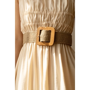  CEINTURE PAILLE RAFIA<br>Gris