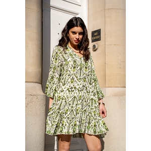 SCARPY CREATION ROBE FLEURIE MONOCHROME<br>Vert