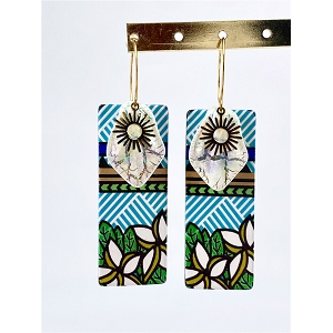  BOUCLE OREILLE POKA<br>Bleu