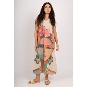 SCARPY CREATION ROBE PAILLETEE IMPRIMEE<br>Or