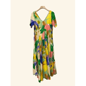 SCARPY CREATION ROBE IMPRIME COL V<br>Vert