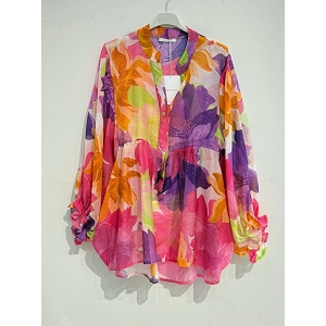  BLOUSE IMPRIMEE EN VOILE<br>Orange