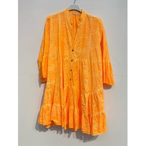  ROBE CHEMISE BRODERIE ANGLAISE<br>Orange