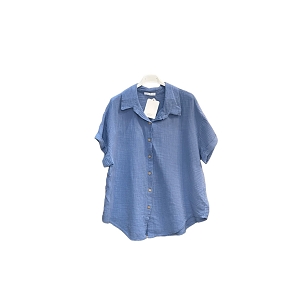 SCARPY CREATION CHEMISETTE GAZE DE COTON<br>Bleu