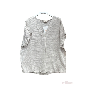  HAUT EN GAZE DE COTON<br>Beige