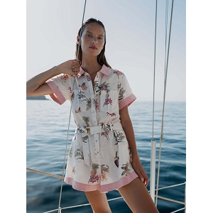  ROBE IMPRIMEE FLORAL<br>Blanc