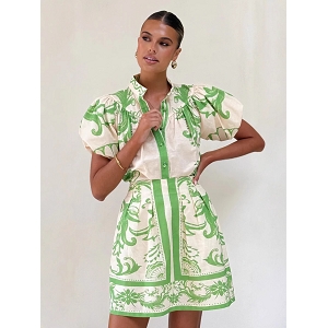  ROBE IMPRIMEE FLORAL<br>Vert