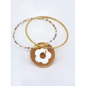  BRACELET DOUBLE FLEUR<br>Rose