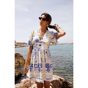  ROBE COURTE ET LUMINEUSE<br>Bleu