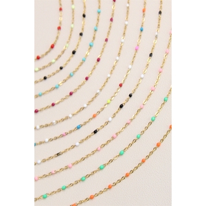  COLLIER CHAINE FINE<br>Multicolore