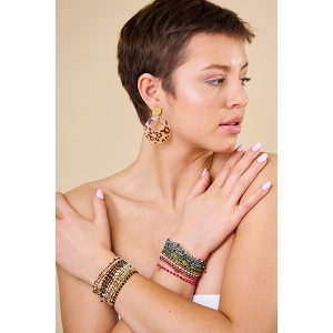  BRACELET PERLE DE PIERRE<br>Multicolore